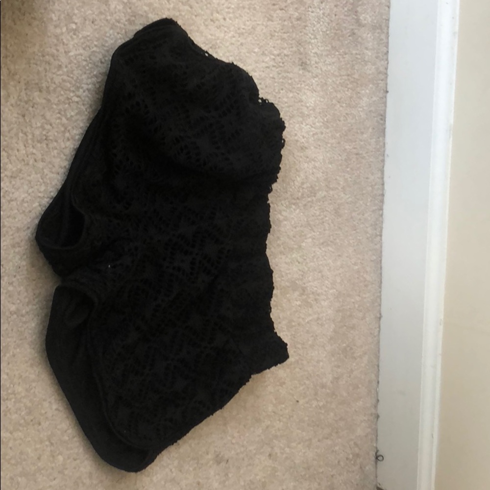 Black patterned shorts